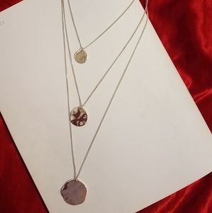 Chloe and Isabel Silver 3 Row paillette graduated pendant | Long | Convertible